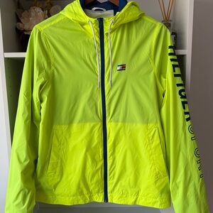 Tommy Hilfiger Sport Lightweight Jacket XS Unisex Neon Lime